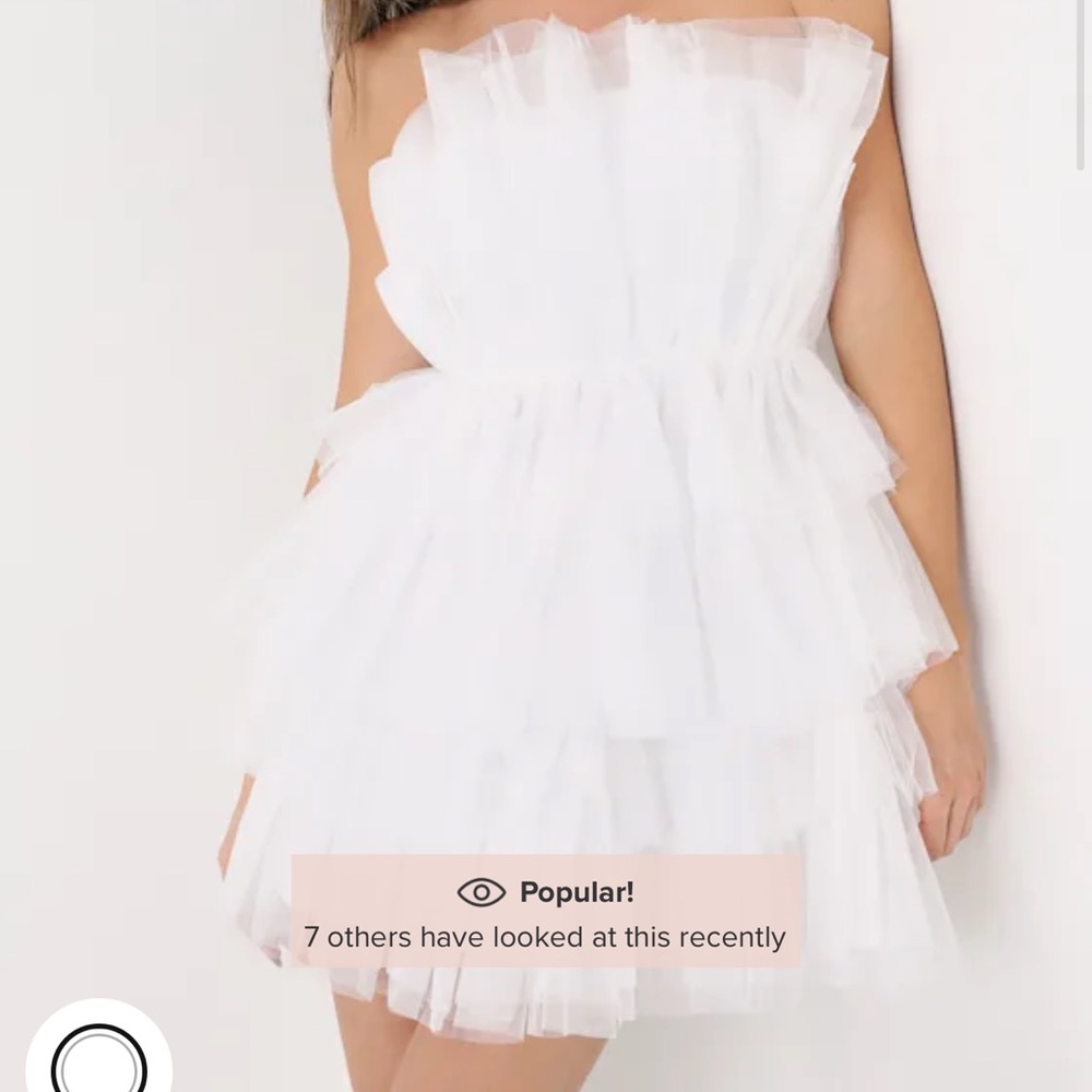 Lulu's White Strapless Mini Dress